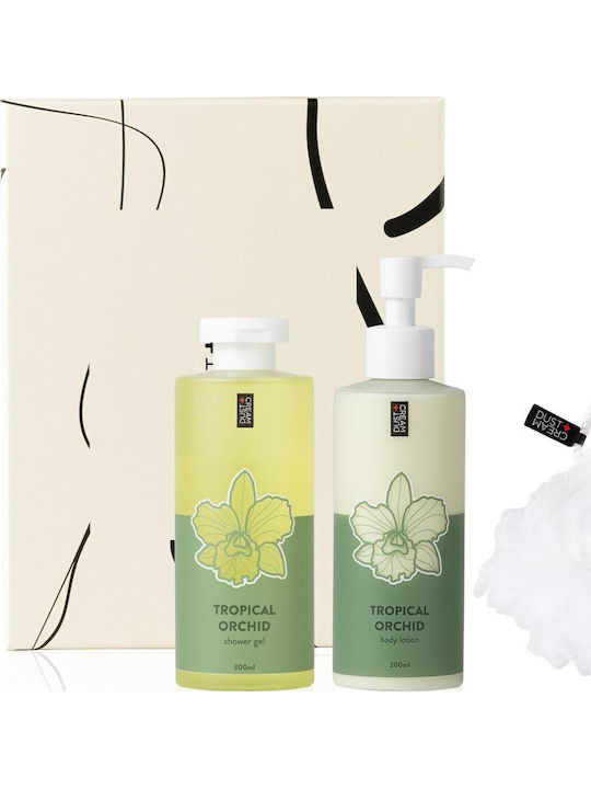 Dust+Cream Tropical Orchid Set Îngrijire Pentru Curățare Corp 3 Bucăți
