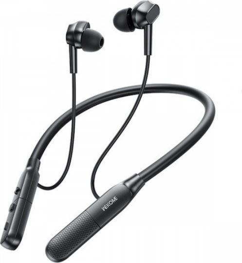 WK WG-08 In-ear Bluetooth Handsfree Ακουστικά με Θήκη Φόρτισης Μαύρα