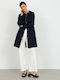 Women's Blue Navy Gabardine with Hood