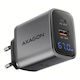 Axagon Φορτιστής Χωρίς Καλώδιο με Θύρα USB-A και Θύρα USB-C 67W Power Delivery / Quick Charge 3.0 / Quick Charge 4+ / Quick Charge 2.0 / SuperCharge Μαύρος (ACU-PQ67D)