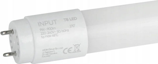 LED line Λάμπα LED 9W Τύπου Φθορίου 60εκ. για Ντουί G13 και Σχήμα T8 Φυσικό Λευκό 900lm