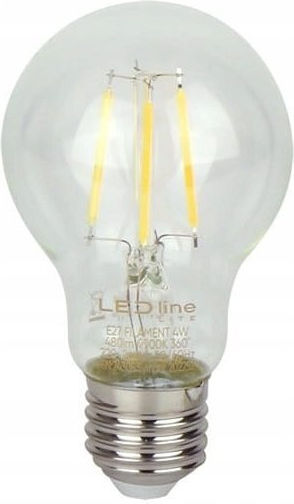 LED line LED Glühbirne 4W für E27 Fassung und Form A60 Warmes Weiß