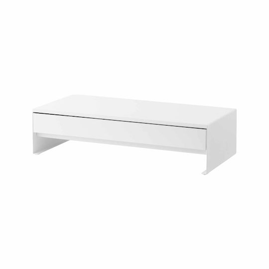 Yamazaki Suport De Birou Pentru Monitor Cu Sertar Alb (10187)