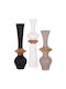 HomeMarkt Set Decorative Floor Vases Concrete Nebula Brown 3pcs