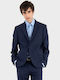 Winter Men’s Suit Jacket With Slim Fit Dark Blue