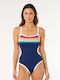 Surf Swimsuit with Openings and Removable Padding Dark Navy