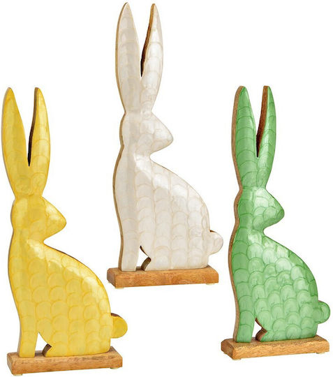 Wooden Rabbit Stand Various Colours 15x35x5cm