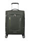 American Tourister Wanderlite Cabin Fabric Suitcase Dark Forest With 4 Wheels Height 55cm