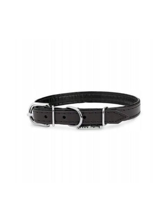 Leather Dog Collar Black Black M-l 16mm/45cm Leather Dog Collar Black Black M-l 16mm/45cm