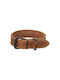 Flamingo Hundehalsband Montana Leder Breite Cognac M 35-45cm x 35mm