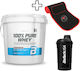 Biotech Usa 100% Pure Whey 4000g Chocolate Coconut & Katerelos Fitness Slimming Sweat Belt 130cm X 26.50cm X 5mm One Size & Biotech Usa Wave Shaker 600ml Opal White Custom Bundle