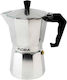 Stovetop Espresso Pot 6 Cups Silver