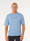Rip Curl Icons UPF 50 Men Short Sleeve Sun Protection Shirt Blue