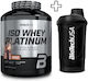 Biotech Usa Iso Whey Platinum 1816g Cookies & Cream & Biotech Usa Wave Shaker 600ml Opal White Custom Bundle