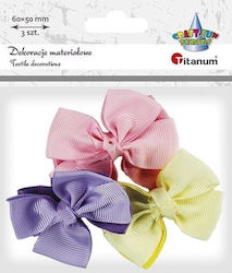 Titanum Aplicații Textile Fundițe 60x50mm 3 Bucăți