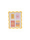 Wavy Multi Picture Frame Wall 4 Positions Plastic with Yellow Frame