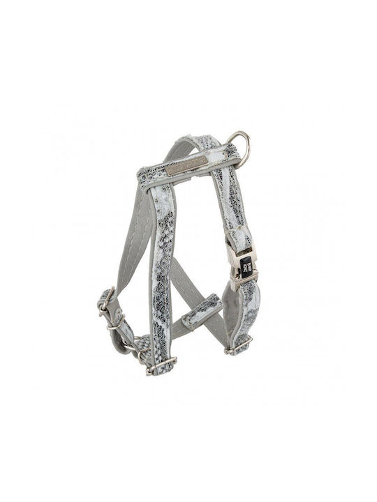 Dog Harness Wild Snake Gray Nickel Leather S 13mm/neck Circumference 25-40cm Chest Circumference 35-50cm