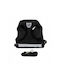Set Harness + Leash Dog Black Polyester Size Xl Reflective Elements