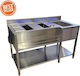 Lappas Metallische Bar-Station mit Abmessungen 140cm x 70cm x 85cm