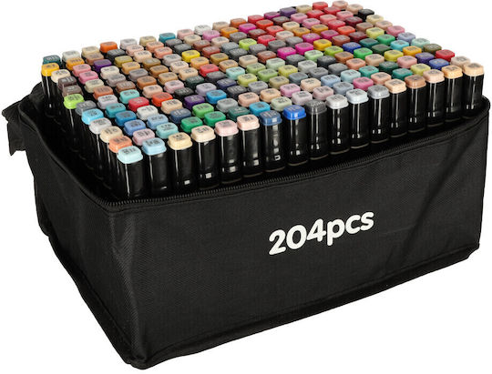 Μαρκαδόροι Σχεδίου Multicolored Σετ 204 χρώματα