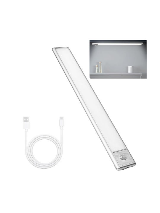 Lampă LED Cu Senzor De Mișcare 38 LED-uri 3m Sensibilitate Unghi De Iluminare 110 Grade 50,5x4,1x1 Cm Albă