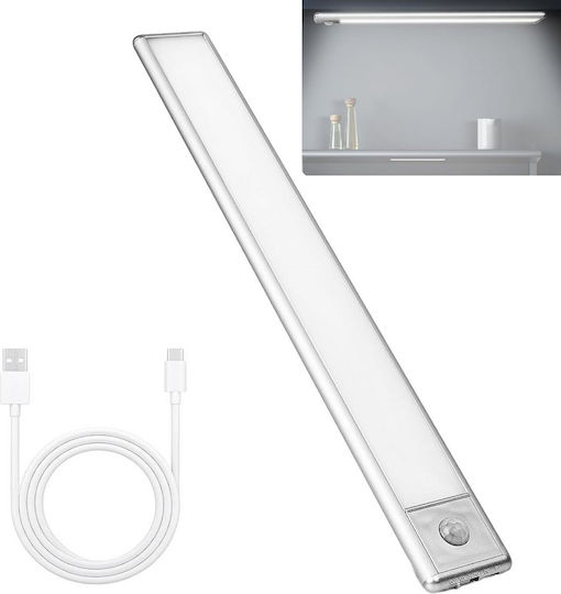 Led Lamp Motion Sensor 38 Leds 3m Sensitivity 110-degree Lighting Angle 50.5x4.1x1 Cm White