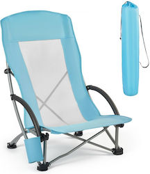 Vevor Beach Chair With High Back Blue