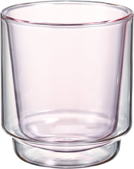 Hario Ποτήρι Καφέ/Freddo από Γυαλί Ροζ 370ml