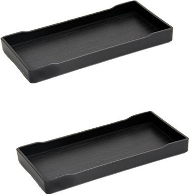 Set 2 Tăvi Dreptunghiulare Hotel 20x10x1,9cm Culoare Neagră
