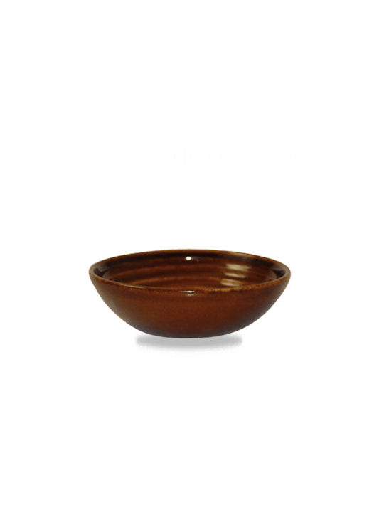 Churchill 1795 Stonecast Serving Bowl for Dip Round Porcelain Gold with Diameter 11.3cm 10 Pieces
