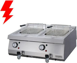 Oztiryakiler Friteuză Electrică Dublă 22kW Capacitate 2x12l 80x70x28cm