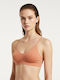 Women's Sports Bra Apricot with Removable Padding