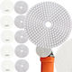 Set 10 Discuri De Șlefuire Cu Diamant Zola 80 Mm Diametru 3000 Granulație Prindere Velcro Plăci Piatra Ceramică Marmură Plăci Acoperiș Teracotă Utilizare Uscată Și Umedă Alb