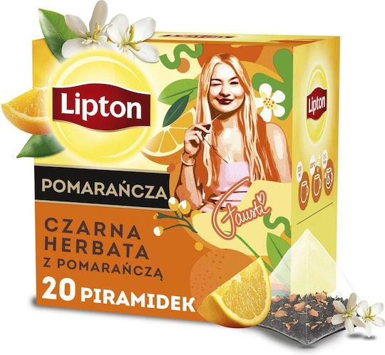 Μαύρο Τσάι Πορτοκάλι Lipton 20 Πυραμίδες Ειδική Έκδοση