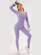 Women’s Long Sleeve One-piece Jumpsuit Lilac