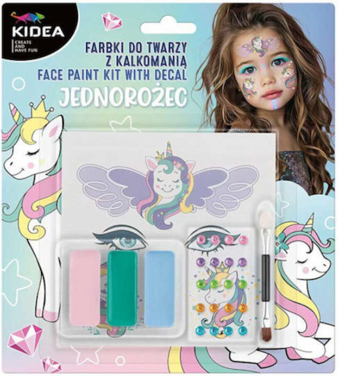Χρωματα Προσωπου Unicorn 3 Τεμαχια Kidea