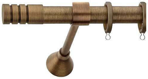 Demo Systems Metallic Single Curtain Pole 250cm Bronze
