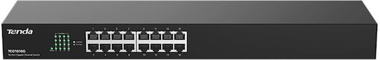 Tenda v9 Неуправляем L2 PoE Суич с 16 Gigabit (1Gbps) Ethernet порта