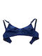 Navy Blue Bralette without Padding & without Underwire