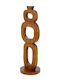 Artekko Holz Kerzenhalter in Braune Farbe 20x59x16cm