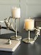 Artekko Metal Candle Holder in Gold Color 17.8x19x10.2 cm