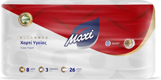 Maxi Maxi Toilettenpapier 8 Rollen 8 Packungen (122g/Rolle)