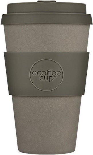 Ecoffee Cup Κούπα Πλαστική με Καπάκι Γκρι 400ml