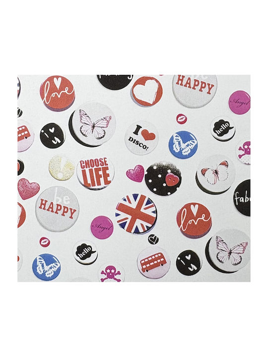 Αυτοκολλητο Φυλλο Buttons 45 Cm X 200 Cm