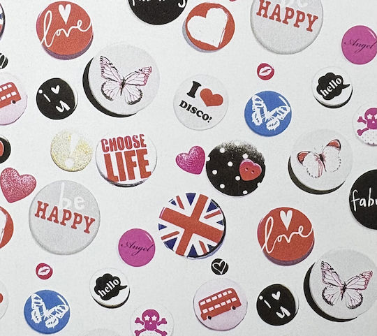 Αυτοκολλητο Φυλλο Buttons 45 Cm X 200 Cm