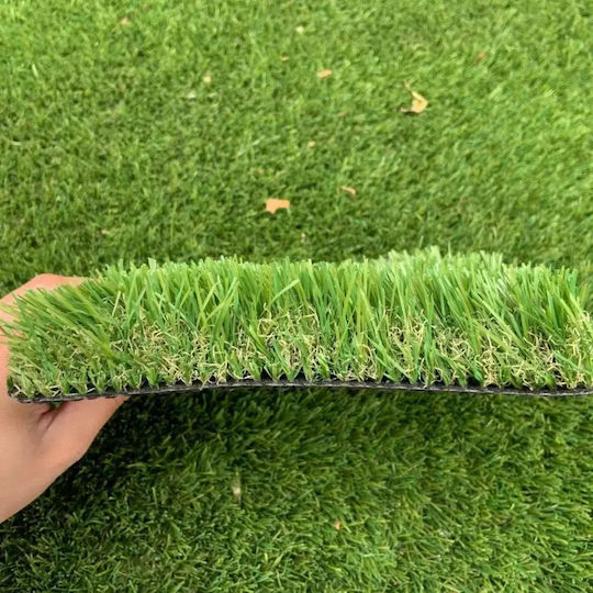 Synthetic Lawn Roll with 40mm Pile Height and 25m Length