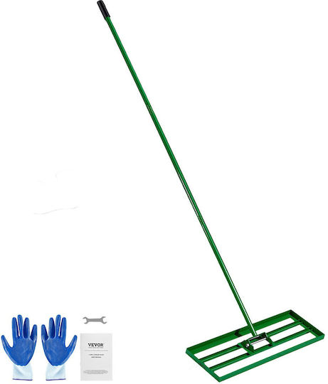 Vevor Lawn Leveling Rake 30"x10" 76.2×25.4 Cm Lawn Leveling Tool Heavy Duty Lawn Leveler 78" 198.1 Cm Extendable Handle Steel Suitable for Garden Lawn Golf Farm