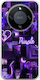 Aesthetic Purple Honor Magic8 Lite 5g Flexible Tpu Διάφανη Σιλικόνη