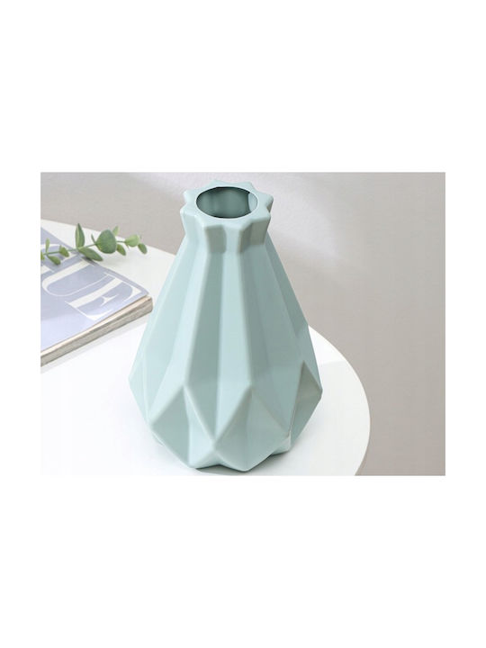 Vază Decorativă Din Plastic Verde 14x14xÎnălțime 20cm