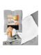 Κουβέρτα Γούνινη Μονή 150x200εκ. Light Gray/white